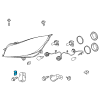 OEM 2017 Buick Regal Retainer-Headlamp Diagram - 13255509