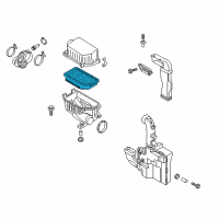 OEM 2014 Hyundai Veloster Air Cleaner Filter Diagram - 28113-1R100