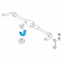 OEM BMW 650i xDrive Gran Coupe Right Stabilizer Bar Bracket Diagram - 37-10-6-869-957