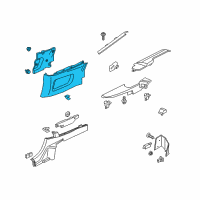 OEM 2019 Ford Mustang Quarter Trim Panel Diagram - FR3Z-7631113-AB