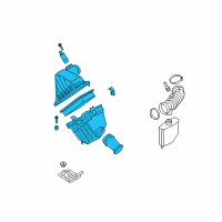 OEM Ford Five Hundred Air Cleaner Assembly Diagram - 6F9Z-9600-AB