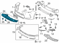 OEM 2020 Lexus RX450h ABSORBER, FR Bumper Diagram - 52618-0E040