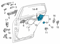 OEM 2021 Toyota Mirai Lock Assembly Diagram - 69050-62060