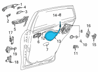 OEM Toyota Mirai Lock Cable Diagram - 69770-62020