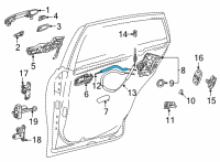 OEM Toyota Mirai Lock Cable Diagram - 69730-62020