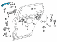 OEM 2022 Toyota Mirai Handle, Outside Diagram - 69211-47021-A6