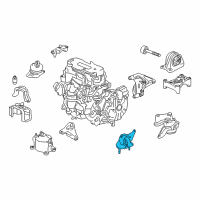 OEM 2014 Honda Accord Rubber Assy., Transmission Mounting (Lower) Diagram - 50850-T3Z-A01