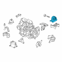 OEM 2015 Honda Accord Rubber Assy., RR. Engine Mounting Diagram - 50810-T3V-A01