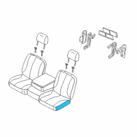 OEM 2009 Dodge Ram 2500 Seat Cushion Foam Diagram - 5183221AA