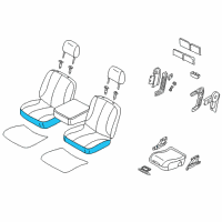 OEM 2002 Dodge Ram 1500 Seat Cushion Pad Diagram - WM561L5AA
