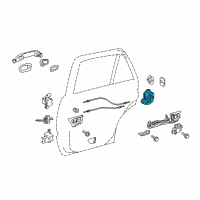 OEM 2011 Lexus RX350 Rear Door W/Motor Lock Assembly, Right Diagram - 69050-60100