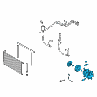 OEM 2017 Hyundai Elantra Compressor Assembly Diagram - 97701-A5502