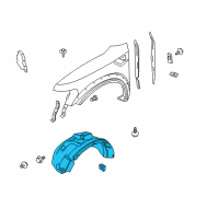 OEM Ford F-150 Fender Liner Diagram - AL3Z-16103-D