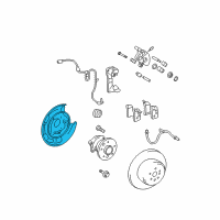 OEM 2001 Toyota Highlander Backing Plate Diagram - 46503-48010