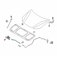 OEM 2021 Hyundai Ioniq Cable Assembly-Hood Latch Release Diagram - 81190-G2100