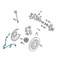OEM 2020 Hyundai Tucson Sensor Assembly-Abs Real Wheel , RH Diagram - 95681-D3210