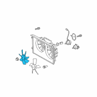 OEM 2007 Scion tC Fan Blade Diagram - 16361-22051