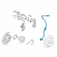 OEM Hyundai Tucson Sensor Assembly-Abs Real Wheel , RH Diagram - 95680-2E310