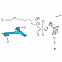 OEM 2014 Honda Accord Arm, Left Front (Lower) Diagram - 51360-T2A-A03