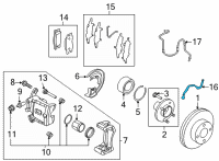 OEM Nissan Versa Hose Assy-Brake, Front Diagram - 46211-5EE0A