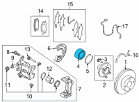 OEM 2018 Nissan Kicks Bearing Assy-Front Wheel Diagram - 40210-5RB0A