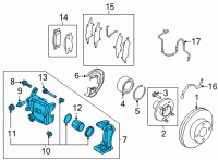 OEM Nissan Kicks CALIPER Assembly-Front RH, W/O Pad & SHIM Diagram - 41001-5RB0A