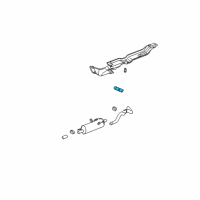 OEM 2003 Dodge Ram 1500 Exhaust Extension Pipe Diagram - 52110217AB