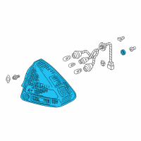 OEM 2005 Honda Insight Lamp Unit, R. Tail Diagram - 33501-S3Y-A01