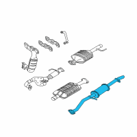 OEM 2004 Ford Escape Resonator W/Pipe Diagram - YL8Z-5A212-AA