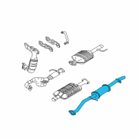 OEM 2007 Ford Escape Resonator W/Pipe Diagram - 5L8Z-5A212-AC