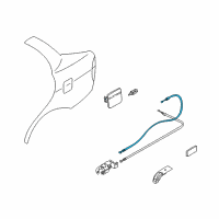 Genuine Ford Fuel Door Release Cable diagram