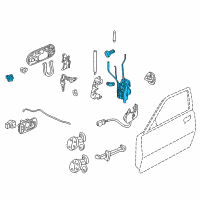 OEM 1999 Honda CR-V Lock Assembly, Left Front Door Diagram - 72150-S10-A21