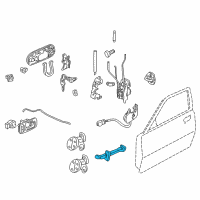 OEM 1997 Honda Civic Checker, Driver Side Door Diagram - 72380-S01-A01