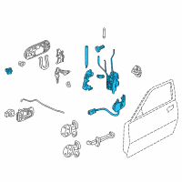 OEM 1998 Honda CR-V Lock Assembly, Left Front Door Power Diagram - 72150-S10-A11