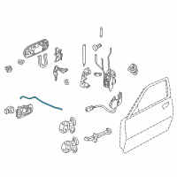 OEM 1998 Honda CR-V Rod, L. FR. Inside Handle Diagram - 72171-S10-003