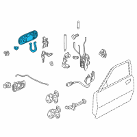 OEM 1999 Honda CR-V Handle Assembly, Left Front Door (Outer) Diagram - 72180-ST0-003