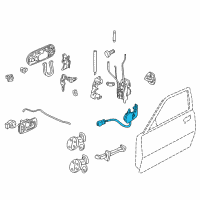 OEM Honda Prelude Actuator Assembly, Right Front Door Lock Diagram - 72115-S03-G11