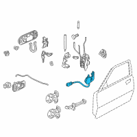 OEM 2001 Honda Prelude Actuator Assembly, Left Front Door Lock Diagram - 72155-S03-J11