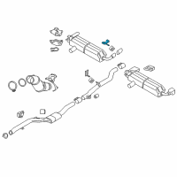 OEM BMW 840i Gran Coupe Rear Silencer Bracket, Front Diagram - 18-30-8-635-586