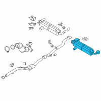 OEM 2021 BMW 530i Rear Exhaust Flap Muffler Diagram - 18-30-8-652-318