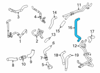 OEM Lexus LC500 Hose, Water By-Pass Diagram - 16297-38060