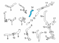 OEM 2022 Lexus LC500 Hose, Water By-Pass, NO.3 Diagram - 16267-38030