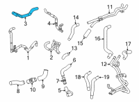 OEM Lexus LC500 Hose, Reserve Tank O Diagram - 16566-31050