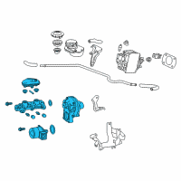 OEM 2017 Honda Accord Cylinder Set, Tandem Motor Diagram - 57306-T3Z-A20