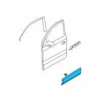 OEM 2008 Kia Sportage GARNISH-Front Door Side L Diagram - 877211F000