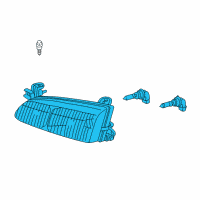 OEM 2000 Toyota Camry Headlamp Assembly Diagram - 81150-AA020