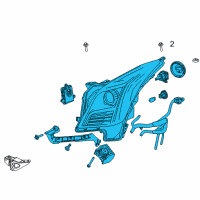 OEM 2015 Cadillac XTS Composite Headlamp Diagram - 84450398