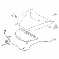 OEM 2021 Toyota Prius Support Rod Diagram - 53440-47070