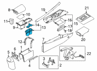 OEM 2022 Hyundai Elantra Cup Holder Assembly Diagram - 84670-AB000-4X