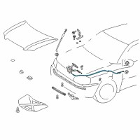 OEM 2006 Toyota Highlander Release Cable Diagram - 53630-48020